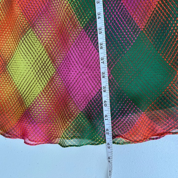 BcbgMaxazaria Silk Knee Length Dress Neck Tie Diamond - Picture 12 of 16